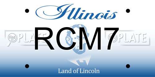 RCM7 Illinois License Plate