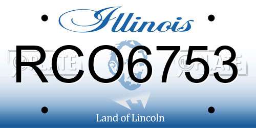 RCO6753 Illinois License Plate
