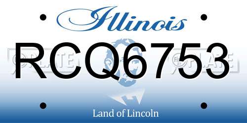 RCQ6753 Illinois License Plate