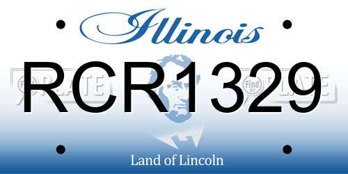 RCR1329 Illinois License Plate