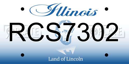 RCS7302 Illinois License Plate
