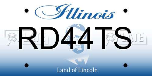 RD44TS Illinois License Plate