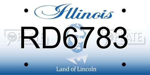 RD6783 Illinois License Plate