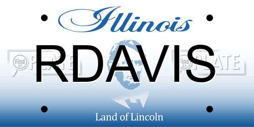RDAVIS Illinois License Plate