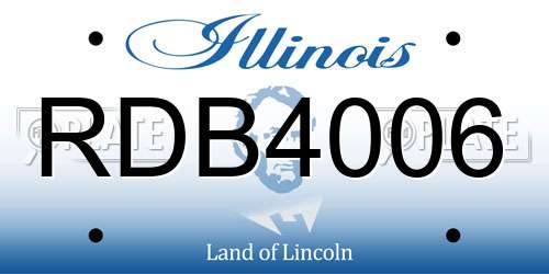 RDB4006 Illinois License Plate