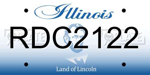 RDC2122 Illinois License Plate