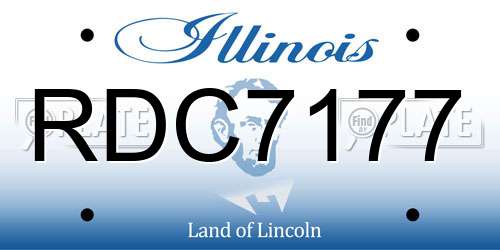 RDC7177 Illinois License Plate
