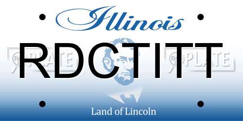 RDCTITT Illinois License Plate