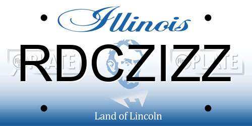 RDCZIZZ Illinois License Plate