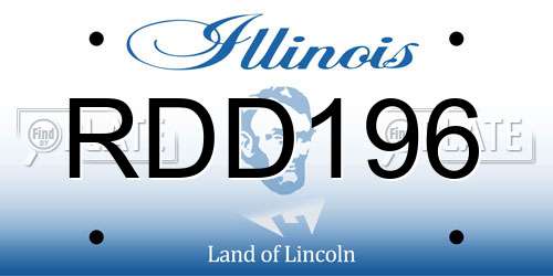 RDD196 Illinois License Plate