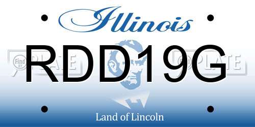 RDD19G Illinois License Plate