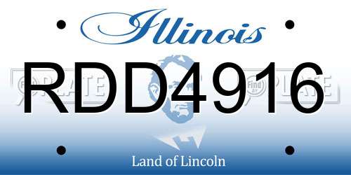 RDD4916 Illinois License Plate