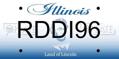 RDDI96 Illinois License Plate