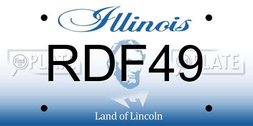 RDF49 Illinois License Plate