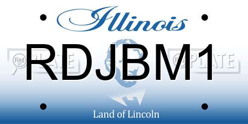 RDJBM1 Illinois License Plate