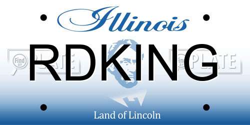 RDKING Illinois License Plate