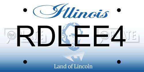 RDLEE4 Illinois License Plate