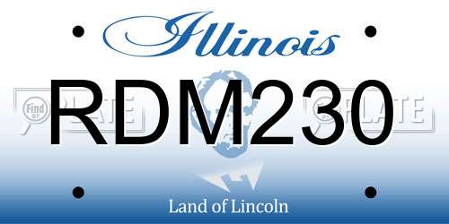 RDM230 Illinois License Plate
