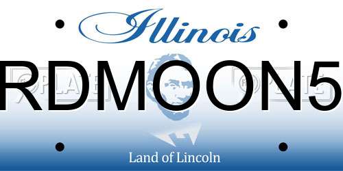 RDMOON5 Illinois License Plate