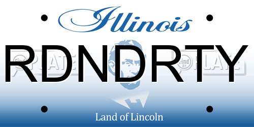 RDNDRTY Illinois License Plate