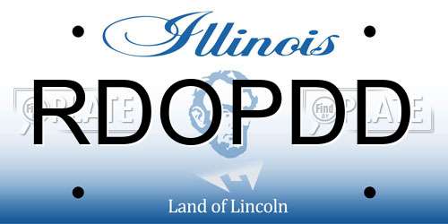 RDOPDD Illinois License Plate