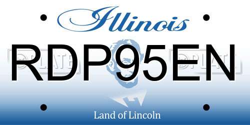 RDP95EN Illinois License Plate
