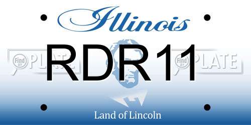 RDR11 Illinois License Plate