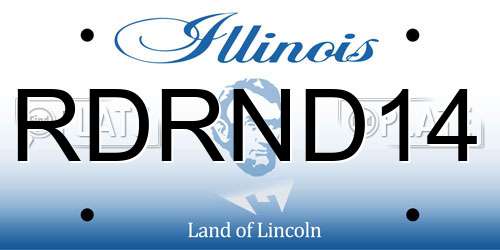 RDRND14 Illinois License Plate