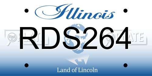 RDS264 Illinois License Plate