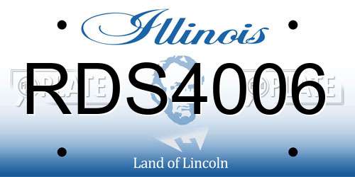 RDS4006 Illinois License Plate