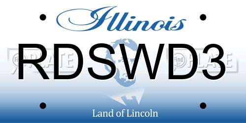 RDSWD3 Illinois License Plate