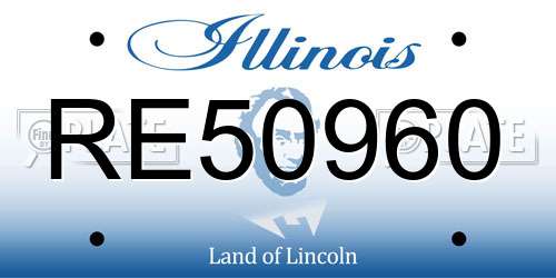 RE50960 Illinois License Plate