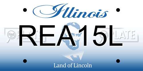 REA15L Illinois License Plate