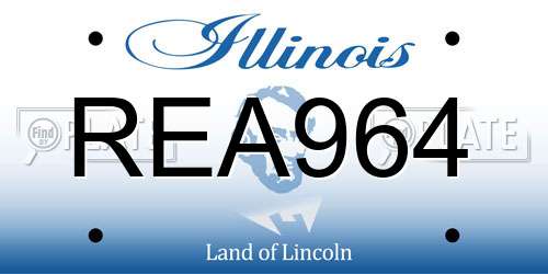 REA964 Illinois License Plate