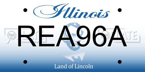 REA96A Illinois License Plate