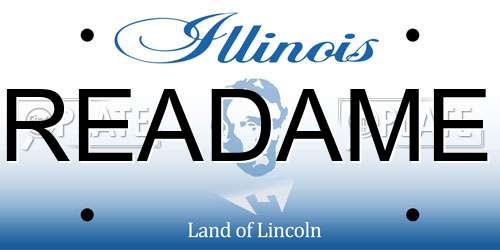 READAME Illinois License Plate