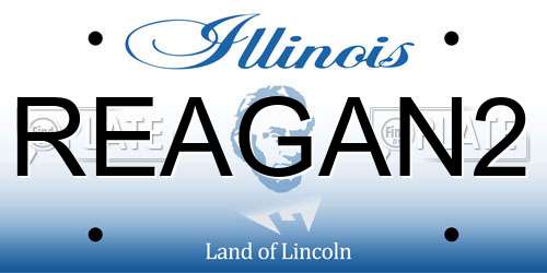 REAGAN2 Illinois License Plate