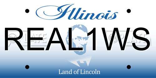 REAL1WS Illinois License Plate