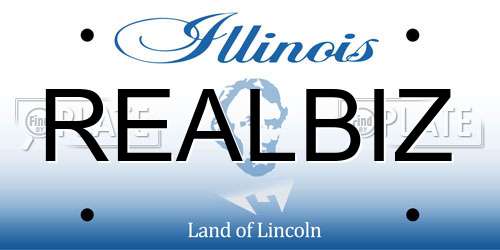 REALBIZ Illinois License Plate