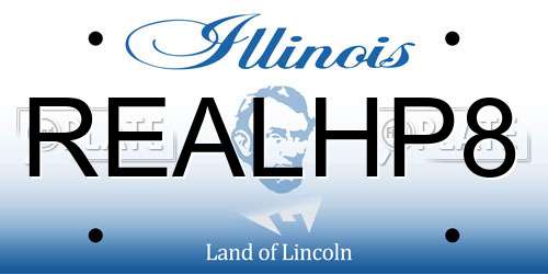 REALHP8 Illinois License Plate