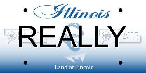 REALLY Illinois License Plate