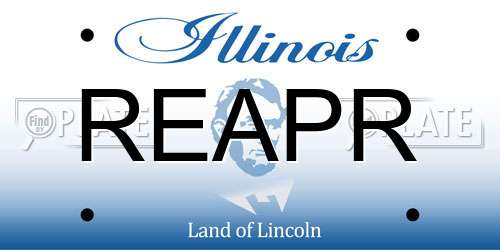 REAPR Illinois License Plate