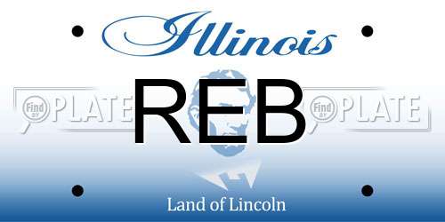 REB Illinois License Plate