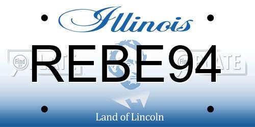 REBE94 Illinois License Plate