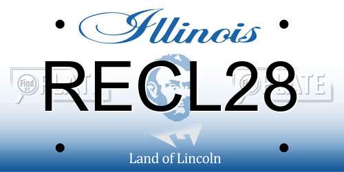 RECL28 Illinois License Plate