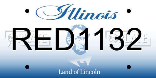 RED1132 Illinois License Plate