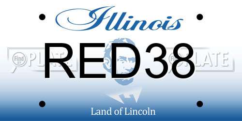 RED38 Illinois License Plate