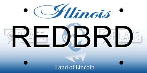 REDBRD Illinois License Plate