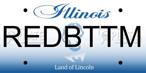 REDBTTM Illinois License Plate