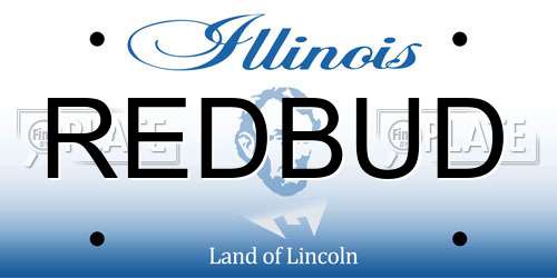 REDBUD Illinois License Plate